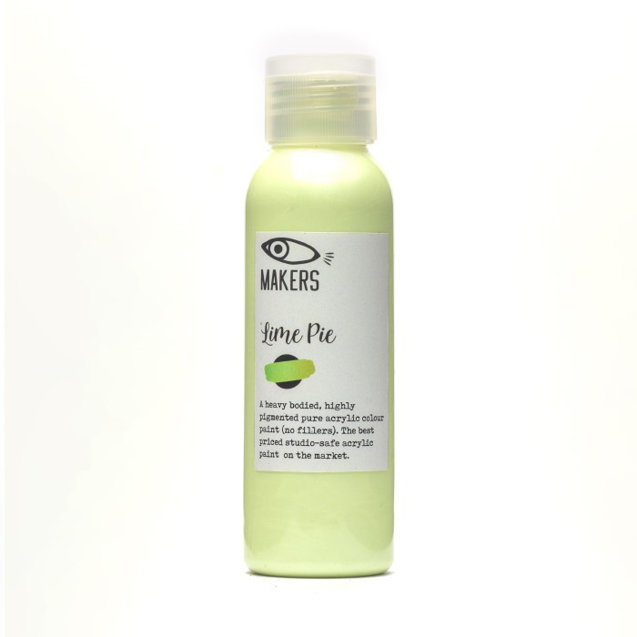 

Lime Pie Acrylic Metallic Paint 100ml by MAKERS
