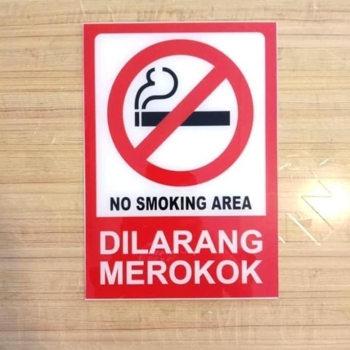 

(BISA COD) PLAT SIGN DILARANG MEROKOK / NO SMOKING AREA 40x20cm TERMURAH Kode 1267