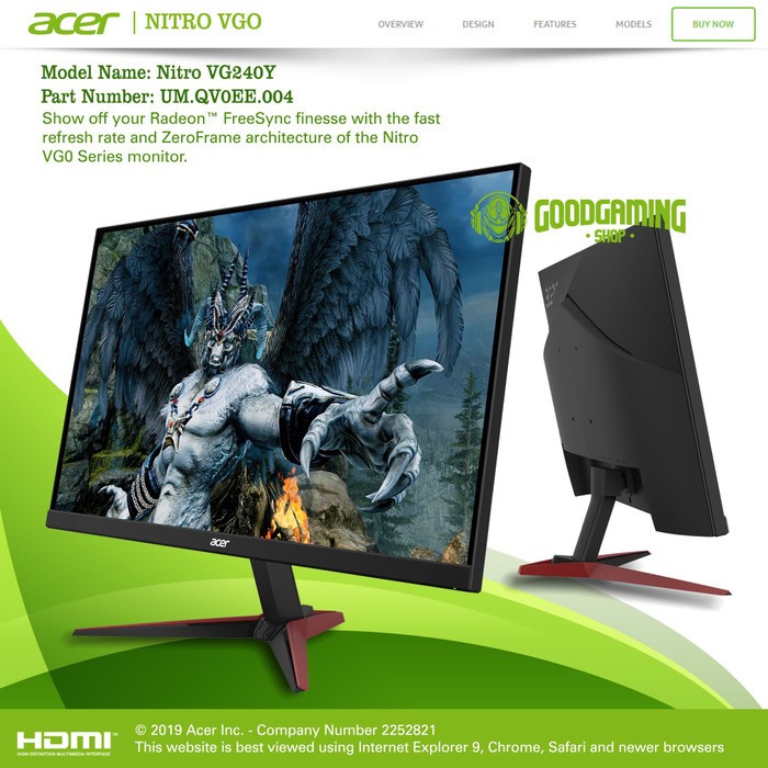 ACER VG240Y NITRO SERIES MONITOR