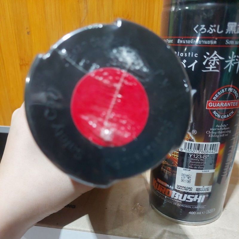 Pilok Pilox Cat Samurai Stormy Red Y123-B Merah 400ml Cat Semprot Samurai Paint Kurobushi Aerosol