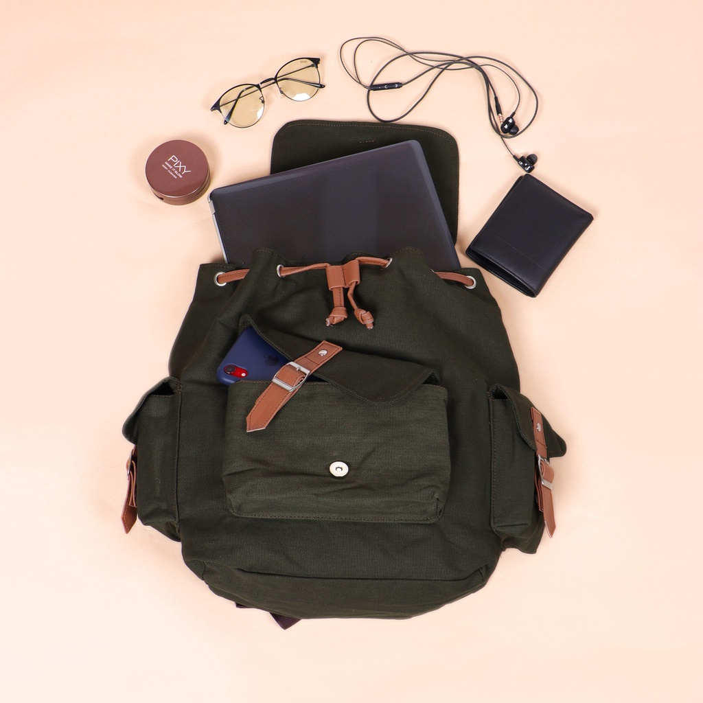 Tas sekolah MMR Bags Tas ransel wanita Micro Ransel Keren Bahan Kanvas ESCORTBAGS