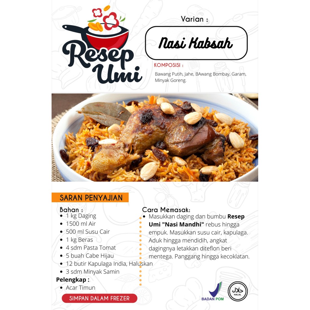 

BUMBU NASI KABSAH INSTAN NASI KAPSAH MAKANAN INDIA