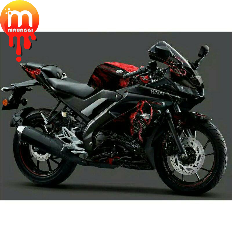Striping motor new r15 v3 full body Decal r15 full variasi motif venom Stiker yamaha R15 terbaru