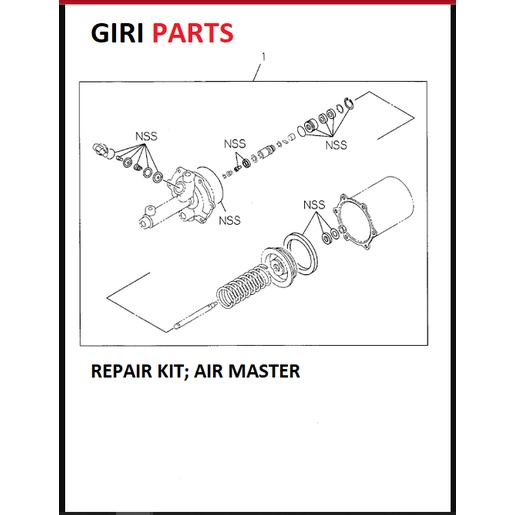 REPAIR KIT AIR MASTER ISUZU GIGA FRR ORIGINAL ISUZU