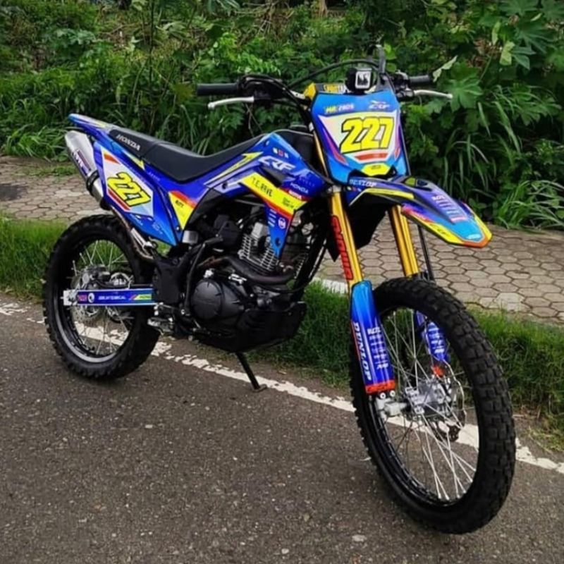 DECAL STIKER CRF 150l DTRACKER KLX GORDON Decal Stiker Full Body Trail Supermoto(Bahan Orajet)