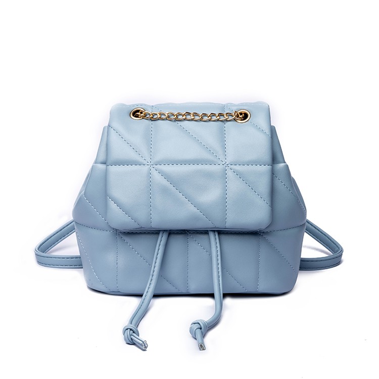 [HONYAN] Tas Ransel Import Backpack Mini Cewek Tali Serut - Wanvi Backpack-Blue