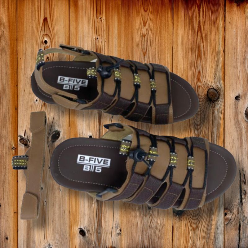 Sandal Gunung Pria Casual Outdoor Murah Sendal Selop Original Traveling Keren PL-01 TL ABU / B5 Orig