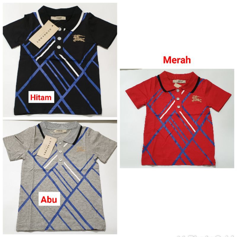 Polo Anak / Kaos Tee Kerah Anak / Baju Kerah Anak Burberry