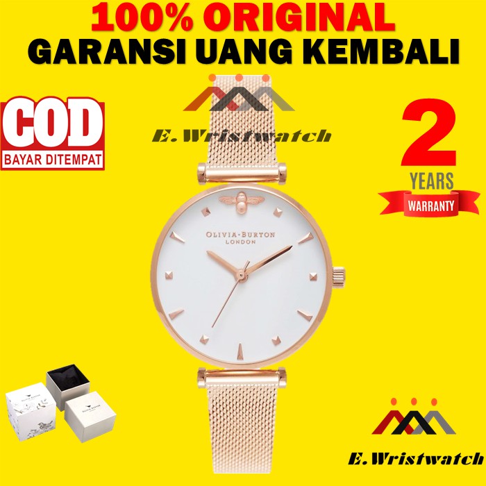 JAM TANGAN OLIVIA BURTON QUEEN BEE ROSE GOLD OLIVIA BURTON WATCH ORIGINAL GARANSI COD