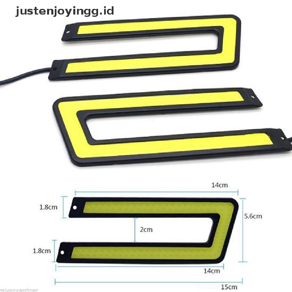 1 Pc Lampu LED COB 12V Bentuk U Untuk DRL / Fog Lamp Mobil