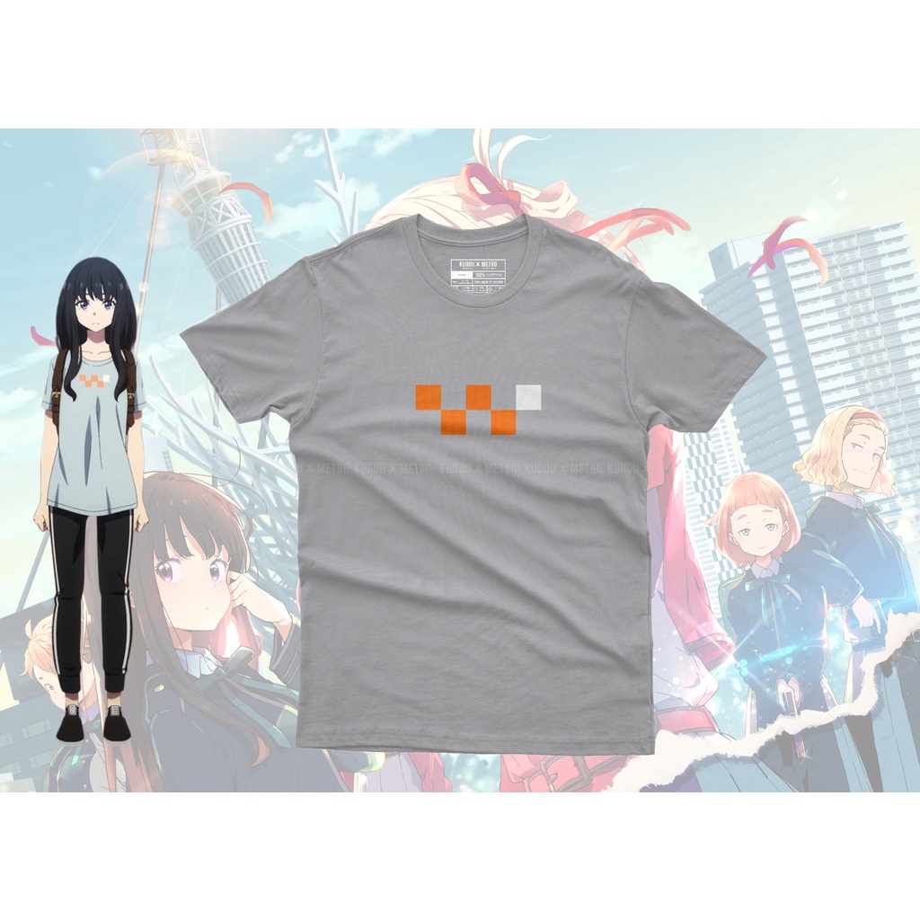 Tshirt Takina Inoue Grey Anime Manga Lycoris Recoil Premium Unisex