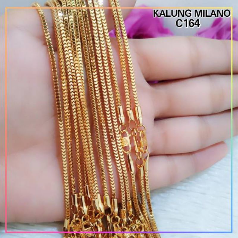 kalung xuping wanita kalung pria kalung lapis emas tidak luntur