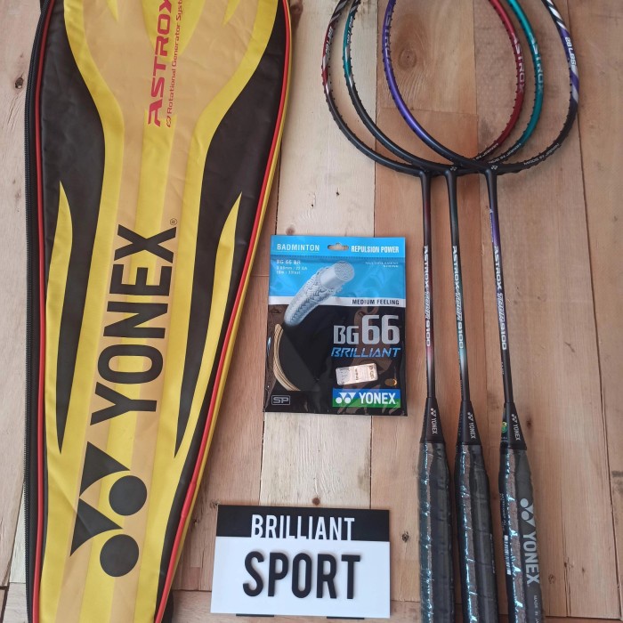 NEW raket badminton yonex astrox tour 9100 ori - bg 66 brilliant, ungu