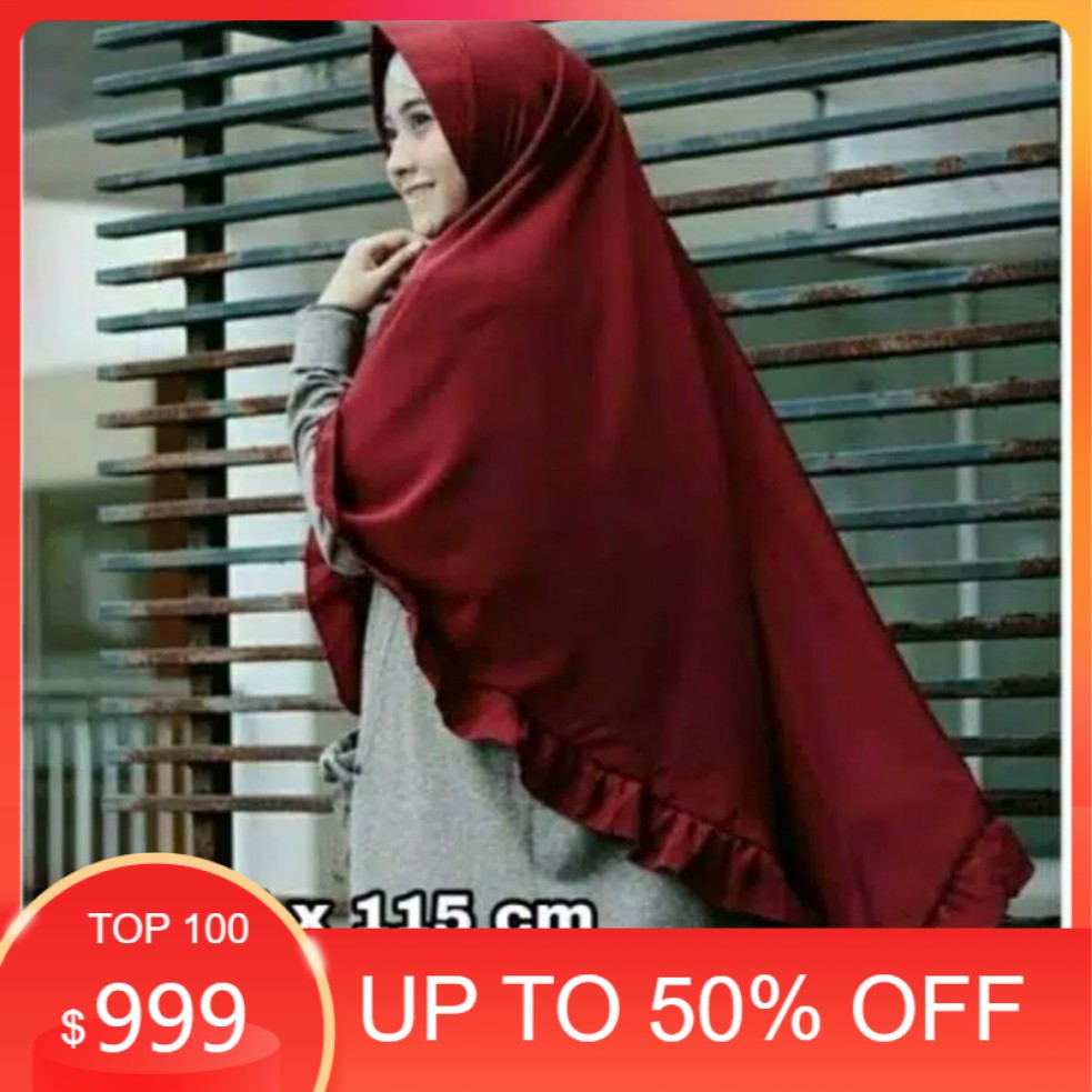 100%ORI FATIMA REMPEL  JUMBO  PET PENGUIN JILBAB HIJAB KHIMAR BERGO KERUDUNG SEGIEMPAT INSTANT