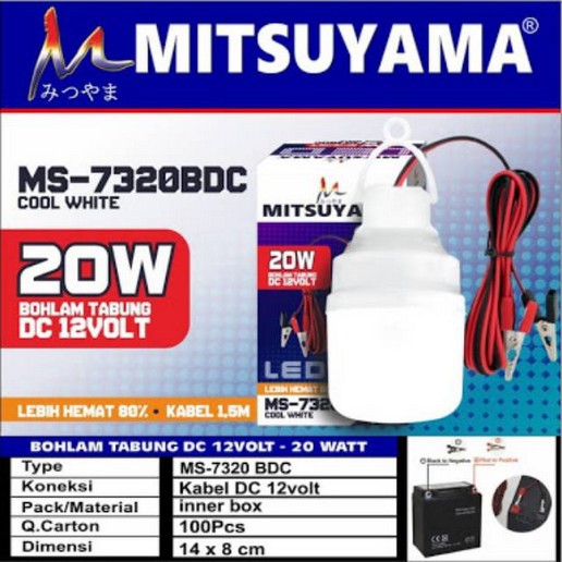 lampu led 12V DC 20W mitsuyama lampu led aki portable led gantung