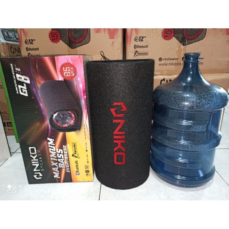 NIKO GL8 - Speaker Tabung 8 inch - Subwoofer Car speaker GL 8 - Bluettooh,Radio,USB/TF,Karaoke AC/DC MANTAP