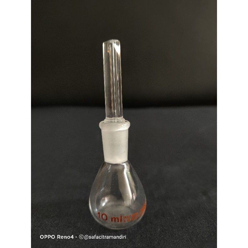 Piknometer  Picnometer 10ml Pyrex Piknometer Gelas Alat laboratorium