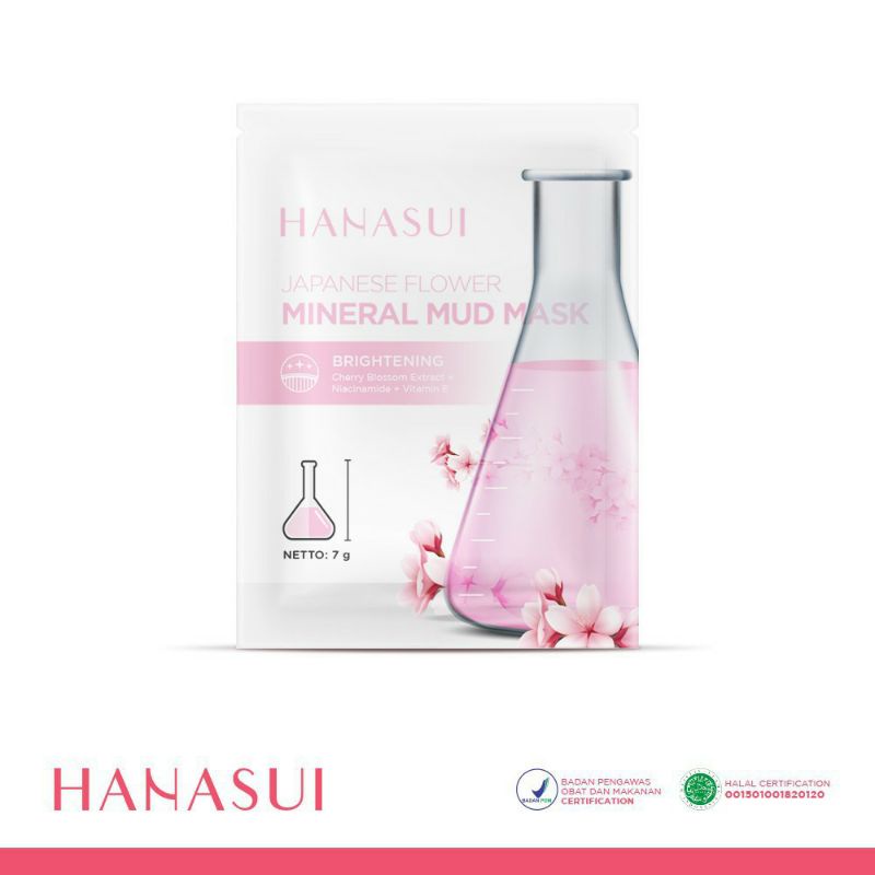 HANASUI MINERAL MUD MASK - JAPANESE FLOWER BRIGHTENING (✔️BPOM)