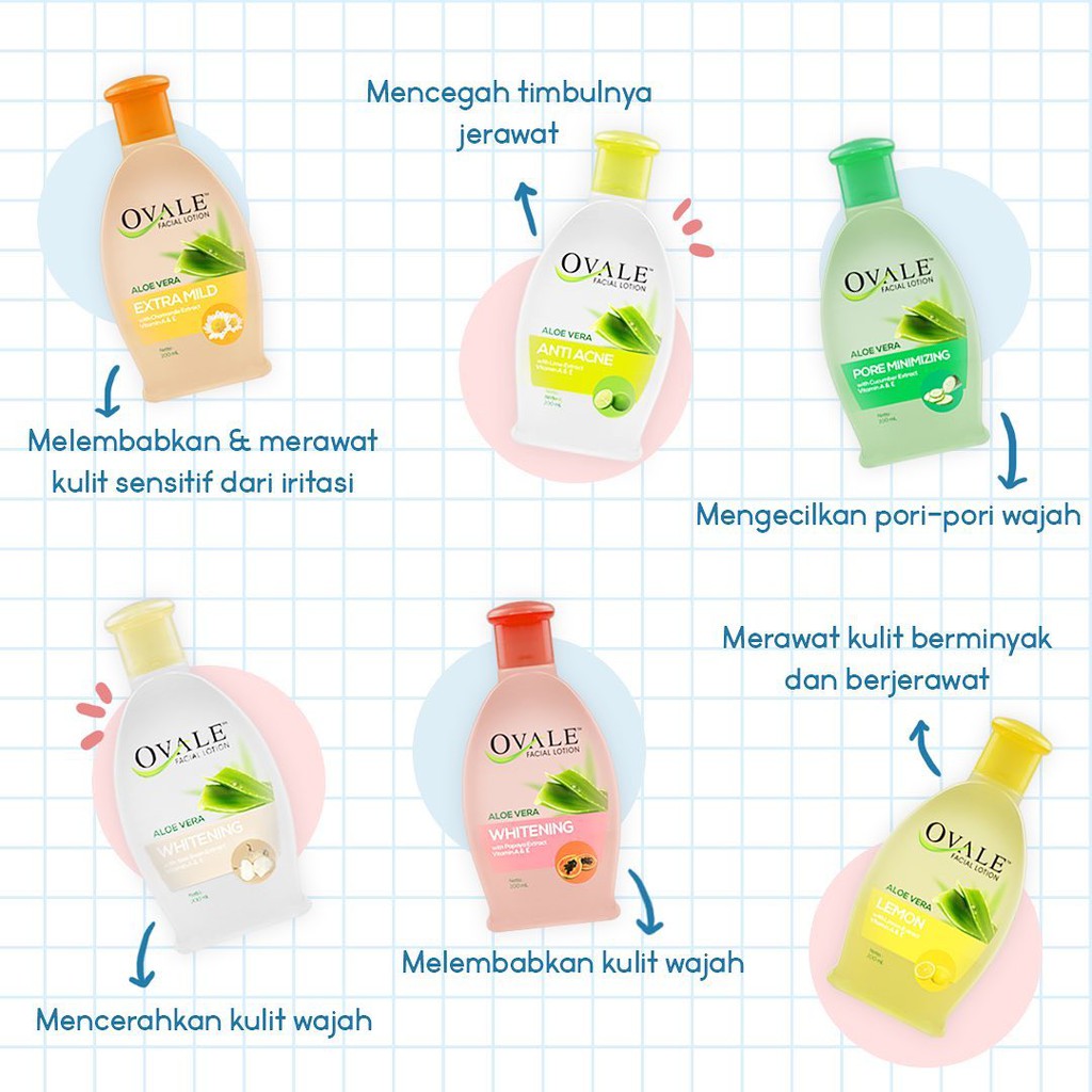 ⭐BAGUS⭐ OVALE FACIAL LOTION | Cleanser Wajah 60 / 100 / 200ml