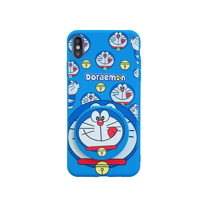 Doraemon Mirror Case OPPO A91 F15 A31 A5 A9 A53 A33 2020 A3S Realme C1 A7 A5S A12 A1K A37 A57 A39 F5 Youth F1S A71 F11 F9 Pro Reno 3 Realme 5 5S 5i C3 7 Narzo 20 Pro C17 7i C11 Casing Mirror Holder iPhone X XS XR XS Max 12 Pro