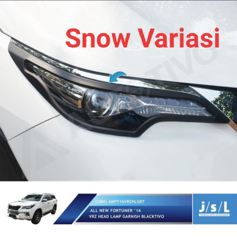 All New Fortuner garnis lampu depan head lamp garnish black VRZ JSL