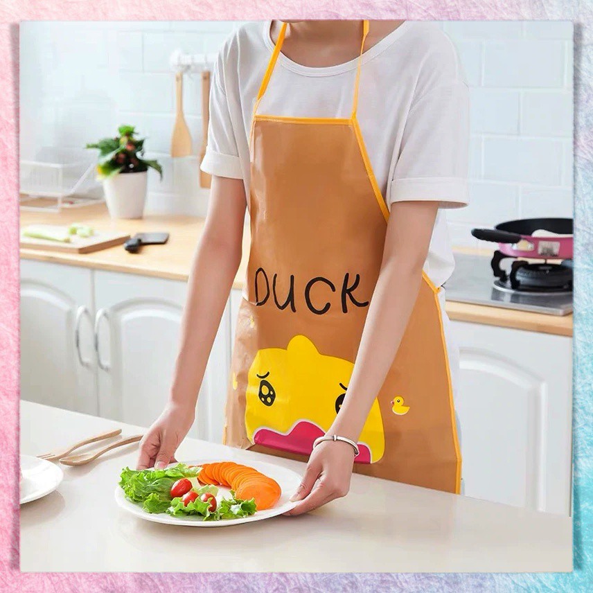 Celemek Masak Dapur Anti Air Waterproof Apron | Pelindung Memasak Karakter kartun