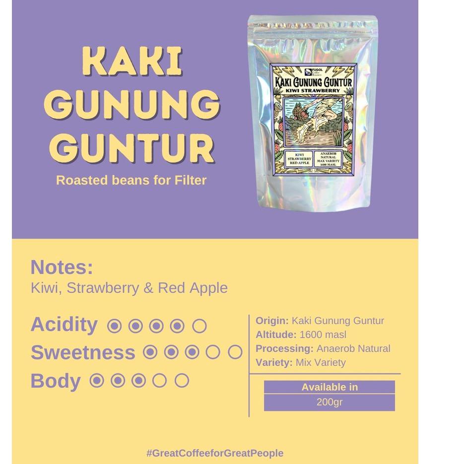 

Kejutan Minggu Ini KAKI GUNUNG GUNTUR (200gr) Single Origin Specialty Coffee Beans