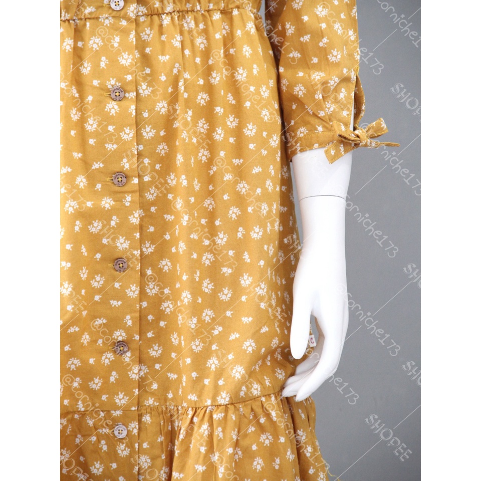 Corniche Gardenia Dress Honey Mustard - TH501458