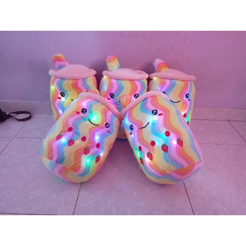 TB8F1 BONEKA BOBA JUMBO RAINBOW PELANGI LED TERBARU | BONEKA BOBA VIRAL LED | BONEKA BOBA TERBARU