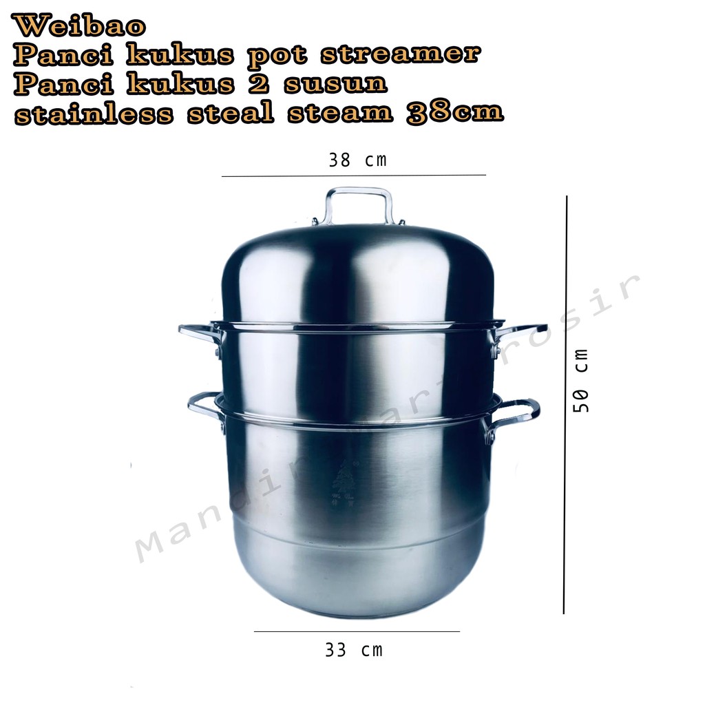 panci kukus pot steamer *weibao * panci kukus 2 susun* 38 cm