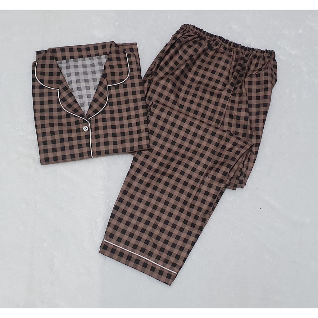 BAJU TIDUR WANITA KARAKTER CP / PIYAMA MOTIF KARAKTER / PIYAMA KARAKTER LUCU / BAJU TIDUR CEWEK-Lumina Coklat