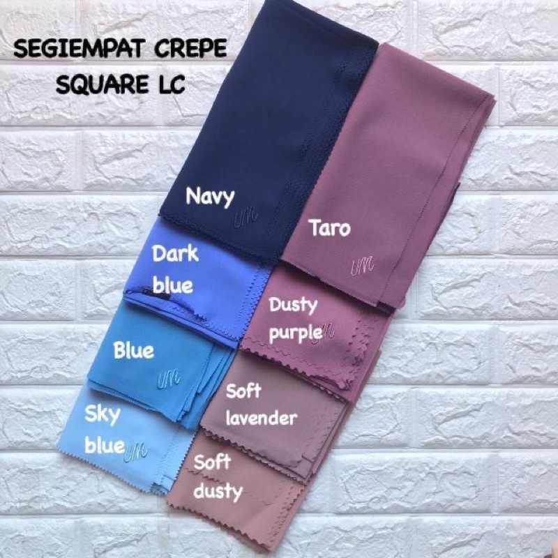 SEGIEMPAT CREPE SQUARE LC UMAMA SCARF / HIJAB JIBAB SQUARE DIAMOND LASER CUT MURAH