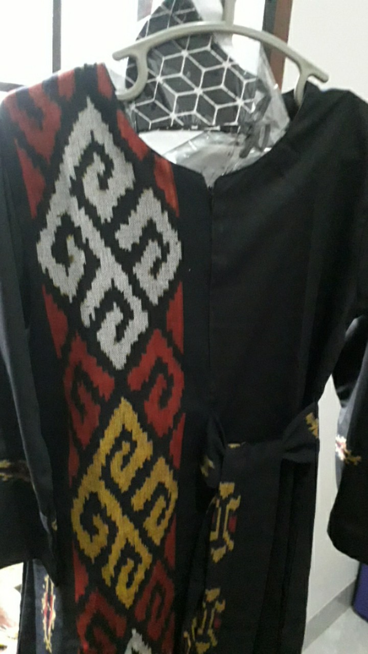 Shanaya Batik Gayatri Tunika Katun Toyobo Kombinasi Tenun Ori Troso S M L Xl Xxl