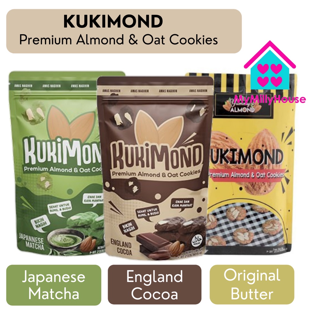 KUKIMOND Almond Oat Cookies / Kukis Kue Pelancar Asi Booster 180gr