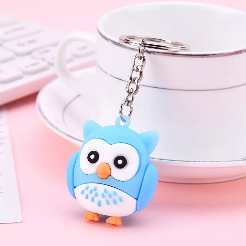 GANTUNGAN KUNCI OWL // Ganci Karakter Burung Hantu Unik Lucu | Gantungan tas | Bag Charm | Souvenir Murah | Keychain | COD