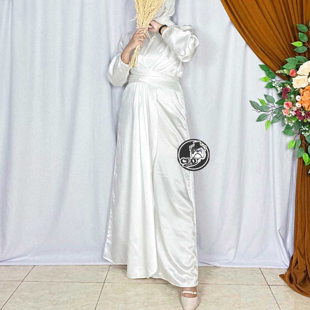 Gamila Dress Satin Maxmara Mewah // Dress Bridesmaid Satin Premium // Dress Gamis Pesta // Dress kondangan