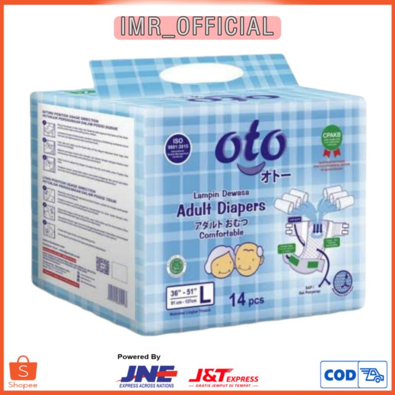 OTO POPOK DEWASA PEREKAT ADULT DIAPERS M14/L14/XL12