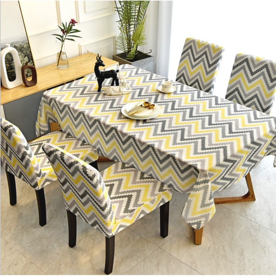 Nordic Waterproof TableCloth Set / Taplak Meja Anti Air Anti Panas / Berkualitas / Dekorasi