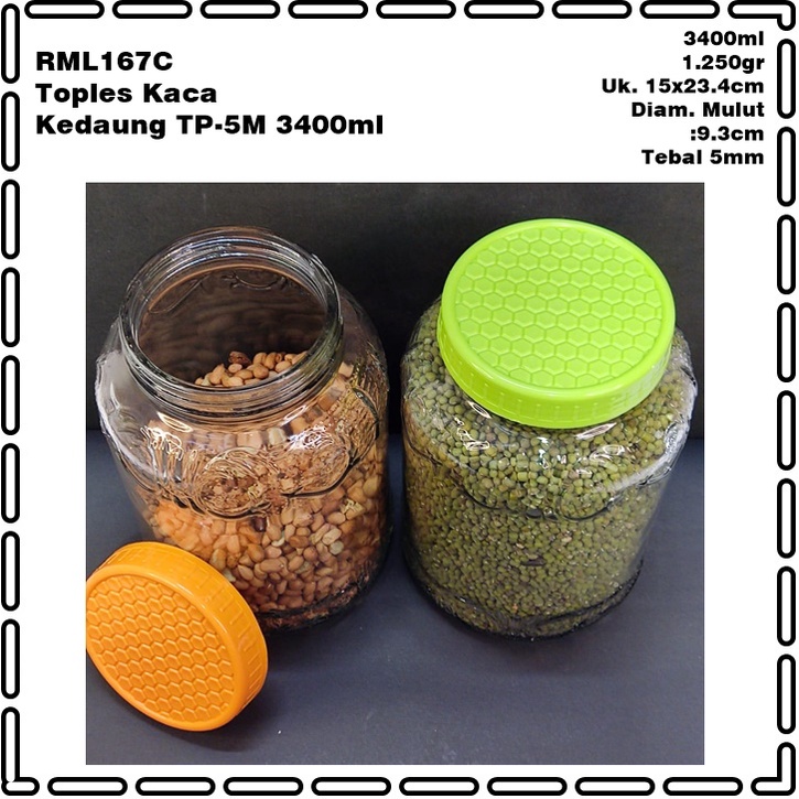 Toples Cendol/Toples Jadul/Toples Es Campur Kaca Kedaung TP-5PM 3400ml