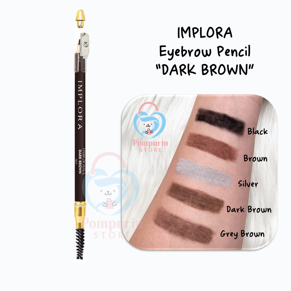 IMPLORA Eye Brow Pencil 2 IN 1 ( PENSIL + SERUTAN + SIKAT ) ORIGINAL BPOM / 2IN1 PENSIL ALIS IMPLORA