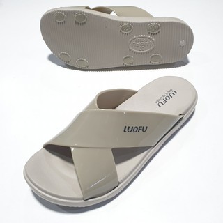 jelly sandal  wanita luofu  sendal karet  slop import E7189A 