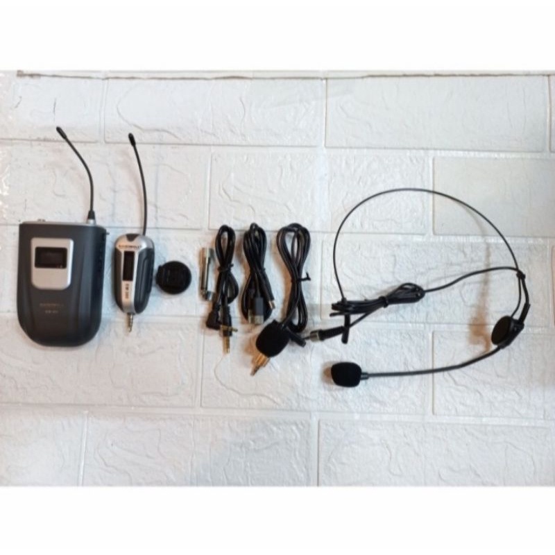 Mic wireless clip on bando mic hardwell Em300 original