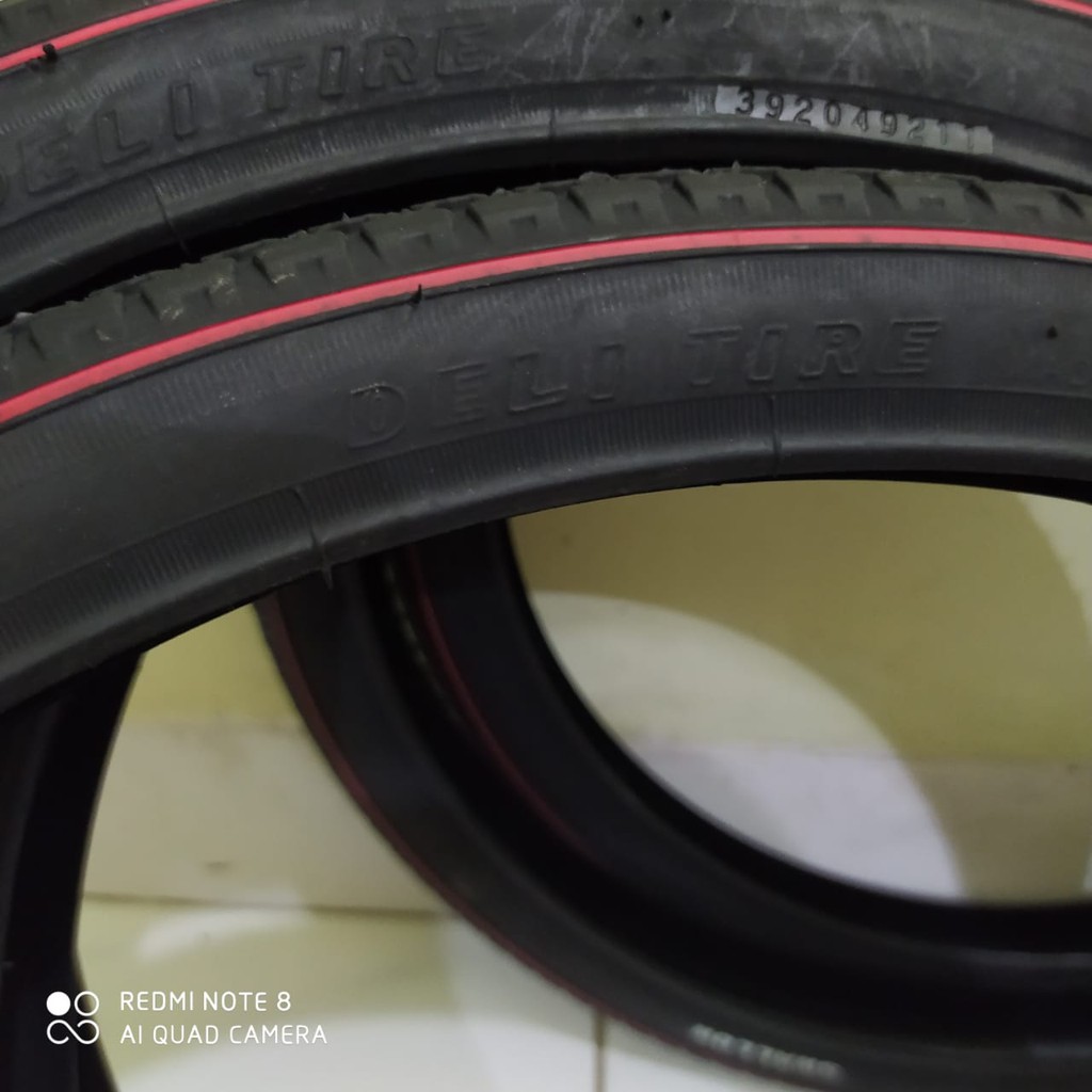 ban luar sepeda 20 x 1.75 Deli Tire Red Line Swallow- 2bh