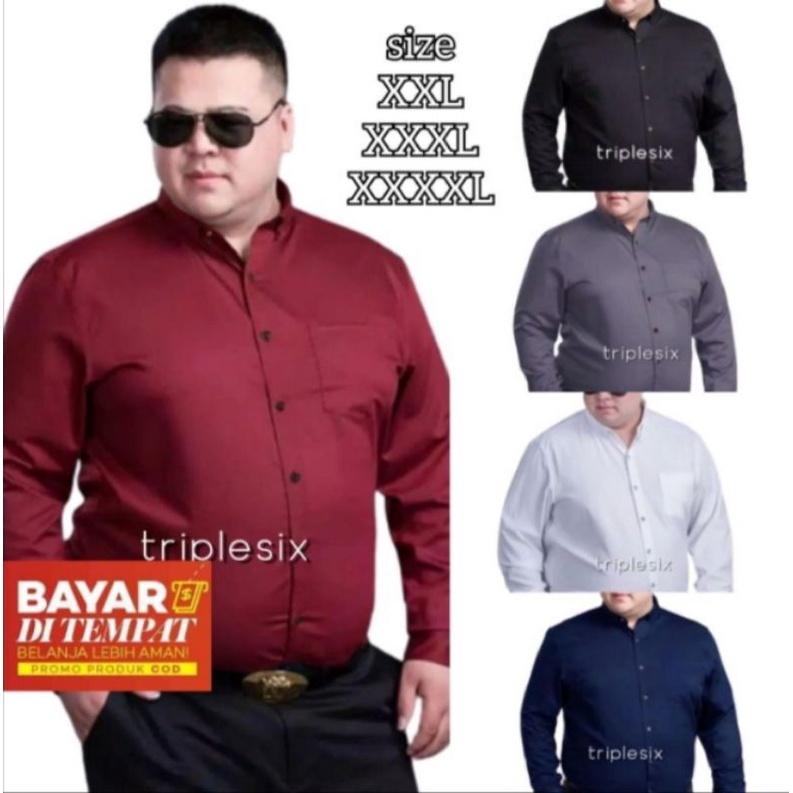 KEMEJA JUMBO BIG SIZE LENGAN PANJANG-KEMEJA PRIA KEREN QUALTY