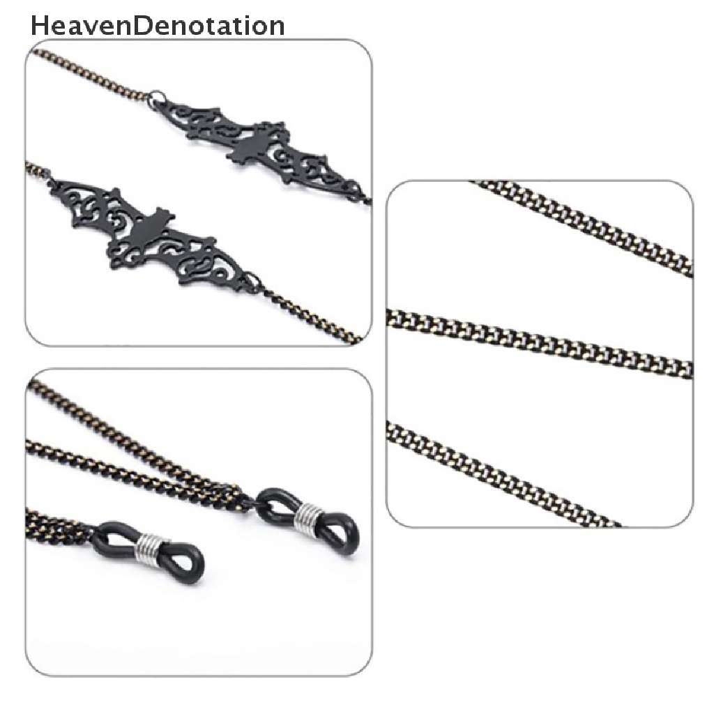 [HeavenDenotation] Retro Black Bat Sunglass Chains Lanyards Eyewear Accessories Eye Glasses Reading