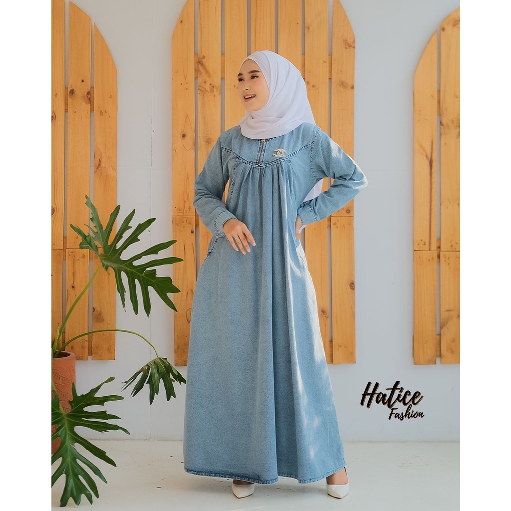 DRESS FIRDA BY HALIS Katun TWILL premium CANDA SUSUN KANCING GAMIS KEKINIAN BUSANA MUSLIM HANGOUT KAJIAN kajep jepang polos premium