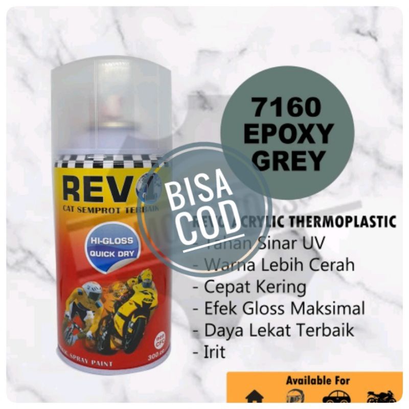 

Cat Semprot Acrylic Revo Epoxy grey / grey/ 7160 - Pilok Pilox pilog acrilik