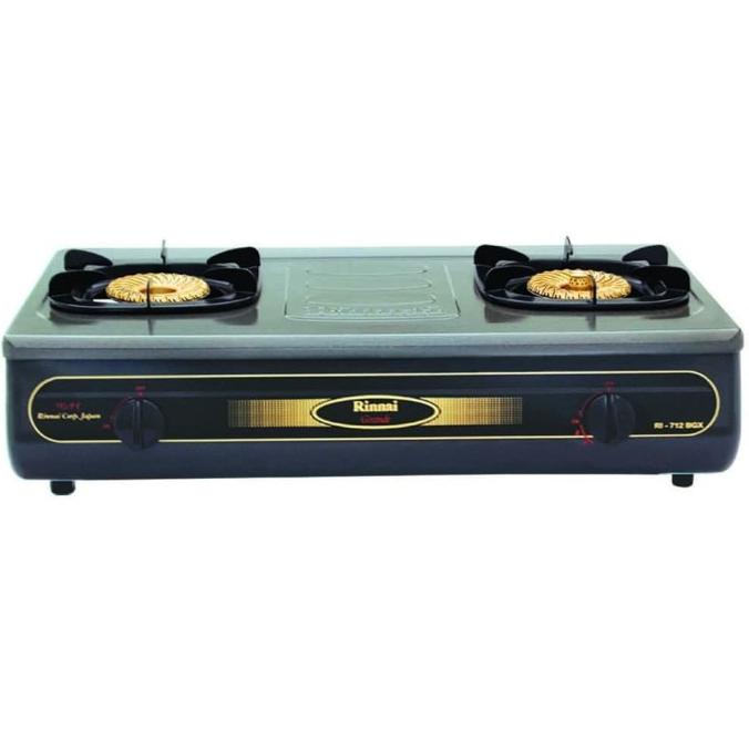 Rinnai Grande Series RI-712BGX Kompor Gas - 2 Tungku - Hitam