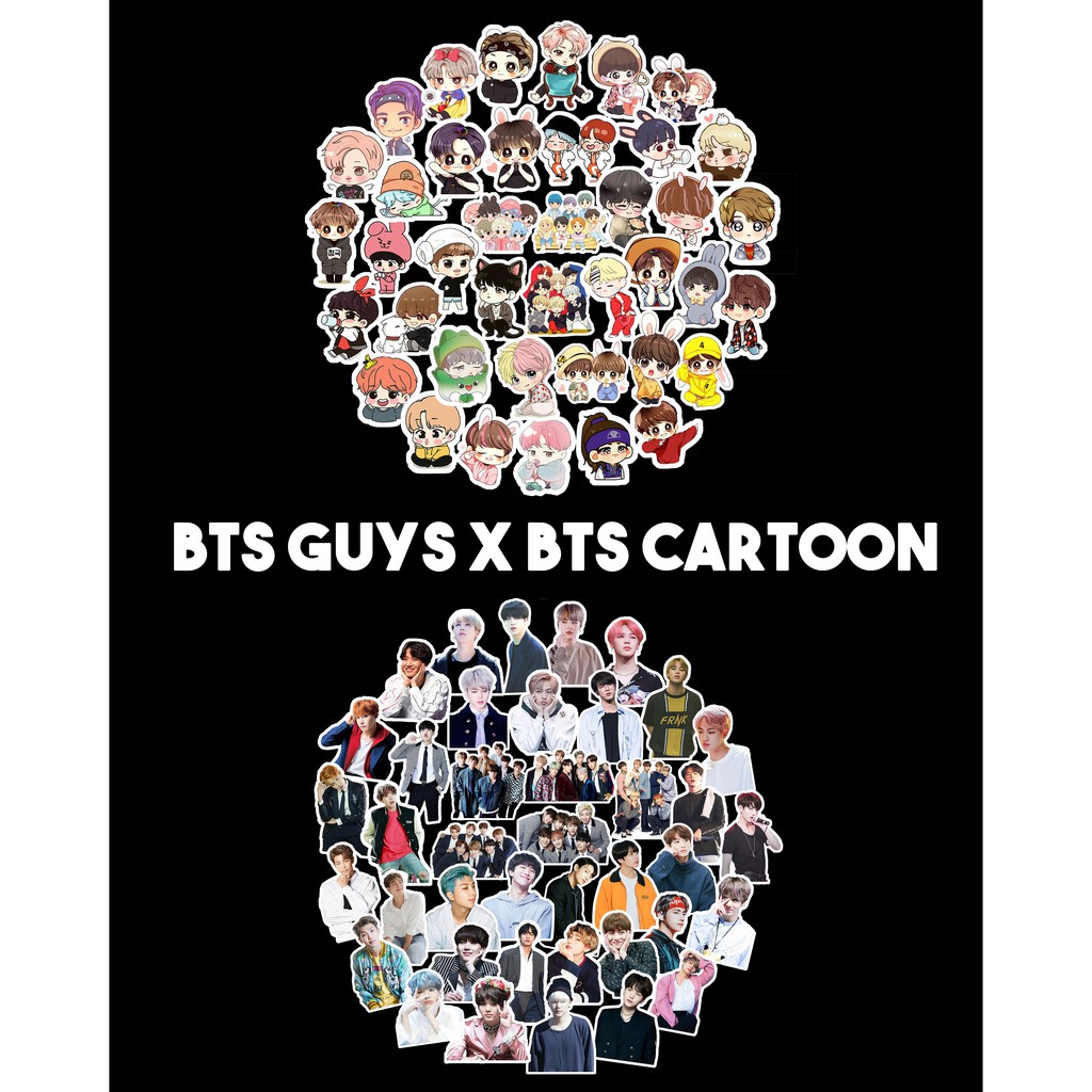 

40Pcs STICKER BTS^ CARTOON X BTS^ GUYS KPOP Cute Waterproof