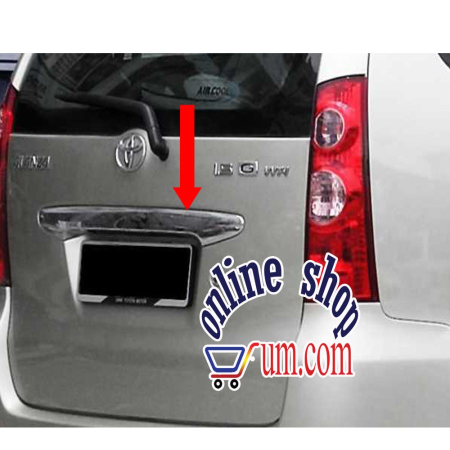 Garnish bagasi Chrome Xenia avanza 2005 sampai 2011